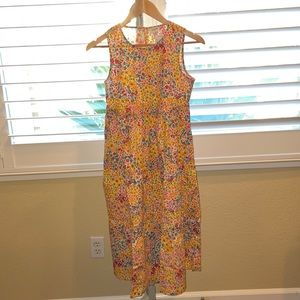 Re-Imagined by J. Crew Cotton Tiered Floral Dress, Size 0P
